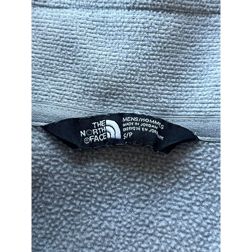 The North Face Mens TKA 100 Quarter Zip Fleece Pullover Grey Blue Small‎